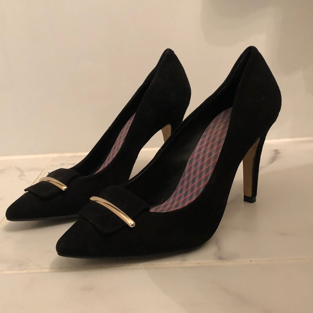 Black Suede Banana Republic heels
